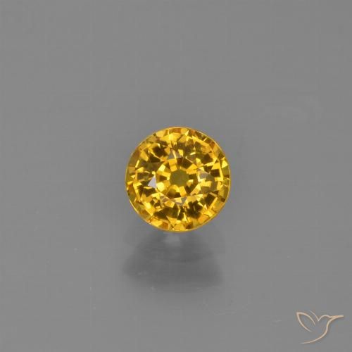 0.65ct Natural Dorado Zafiro, Redondo, VVS-VS