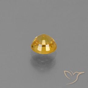 Zafiro Dorado natural de 0.65 ct, Redondo, VVS-VS