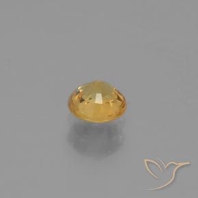 Zafiro Naranja medio natural de 0.58 ct, Redondo, VVS-VS