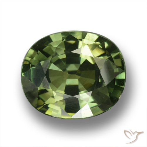 4.54ct Natural Verde oscuro medio Zafiro, Ovalada, VVS-VS