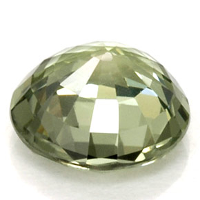 Zafiro verde natural de 1,06 ct, corte redondo, VS