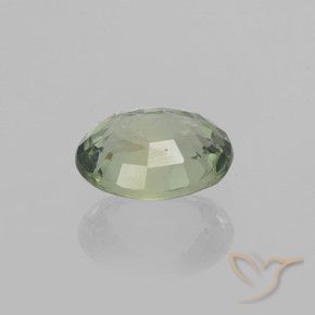 Zafiro Verde bosque natural de 0.77 ct, Ovalada, VVS-VS
