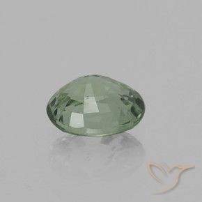 Zafiro Medium Light Green natural de 0.75 ct, Ovalada, VVS-VS