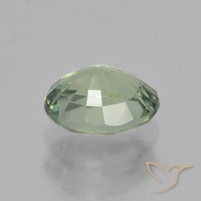 Zafiro Verde claro natural de 0.82 ct, Ovalada, VVS-VS
