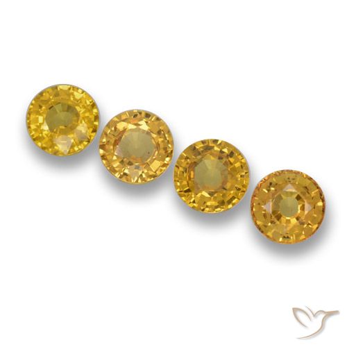 2.28ctw Natural Dorado intenso Zafiro, Redondo, VVS-VS