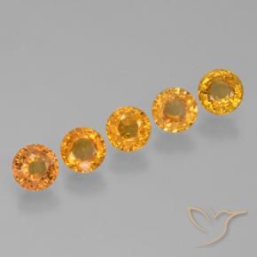 Gemas de Zafiro Oro natural de 2.71 ct, Redondo, VVS-VS