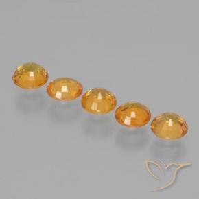 Gemas de Zafiro Oro natural de 2.71 ct, Redondo, VVS-VS
