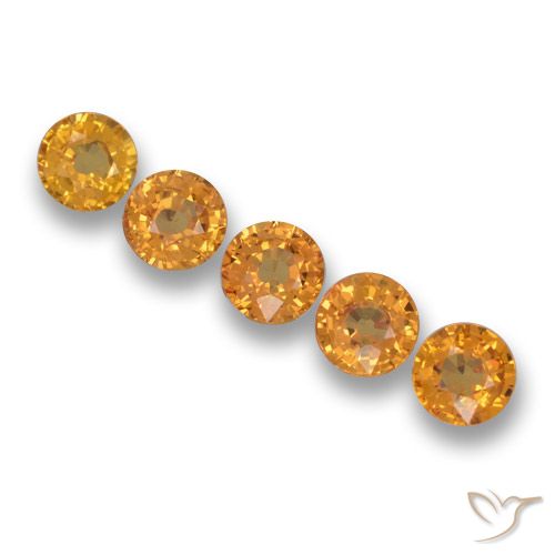 2.72ctw Natural Dorado naranja intenso Zafiro, Redondo, VS