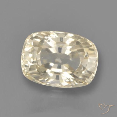 1.45ct Natural Amarillo claro Zafiro, Forma Cojín, VVS