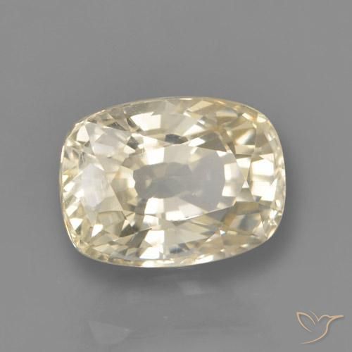Zafiro Amarillo claro natural de 1.45 ct, Forma Cojín, VVS