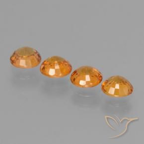 Gemas de Zafiro Oro natural de 2.36 ct, Redondo, VVS-VS