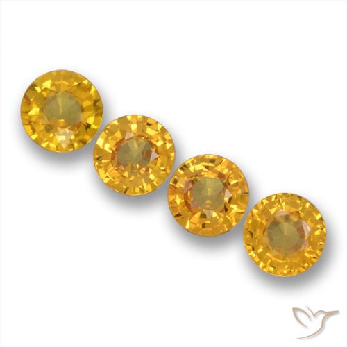 2.18ctw Natural Dorado oscuro Zafiro, Redondo, VVS-VS