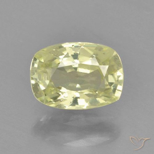 1.06ct Natural Amarillo limón Zafiro, Forma Cojín, VVS-VS