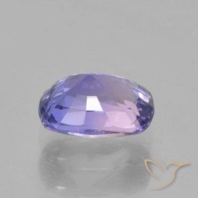 Zafiro Violeta rosáceo claro natural de 1.17 ct, Forma Cojín, VVS