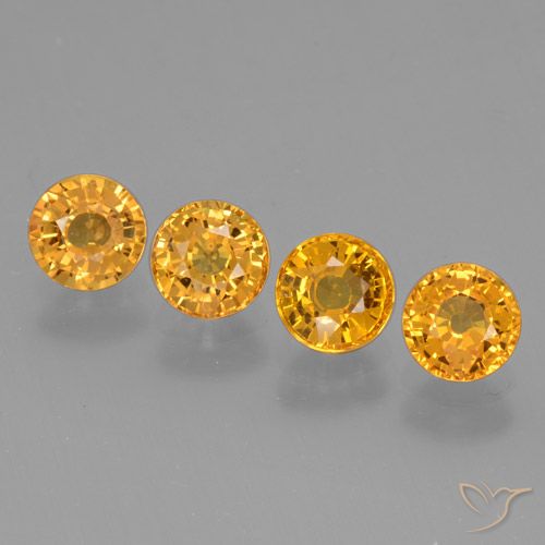 2.56ctw Natural Naranja albaricoque Zafiro, Redondo, VVS-VS