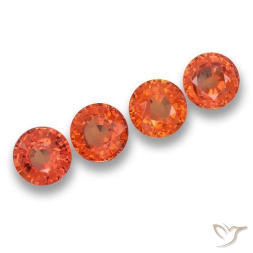 Gemas de Zafiro Rojo intenso natural de 2.44 ct, Redondo, VVS-VS