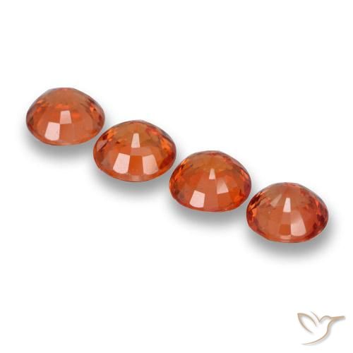 Gemas de Zafiro Rojo intenso natural de 2.44 ct, Redondo, VVS-VS