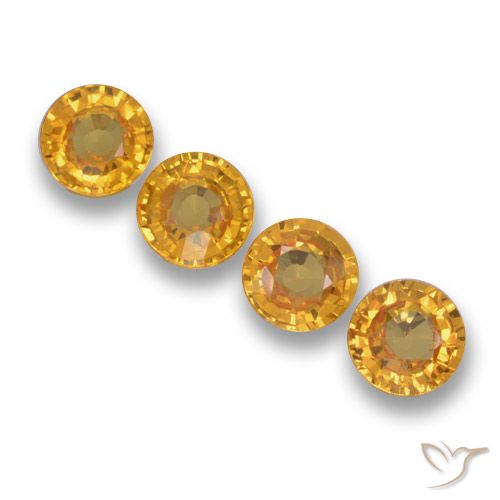 2.32ctw Natural Dorado naranja oscuro Zafiro, Redondo, VVS-VS