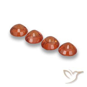 Gemas de Zafiro Naranja rojizo natural de 2.30 ct, Redondo, VVS-VS