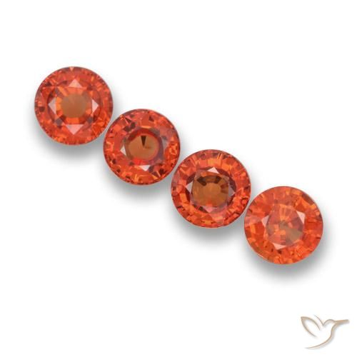 2.66ctw Natural Naranja cálido Zafiro, Redondo, VVS-VS