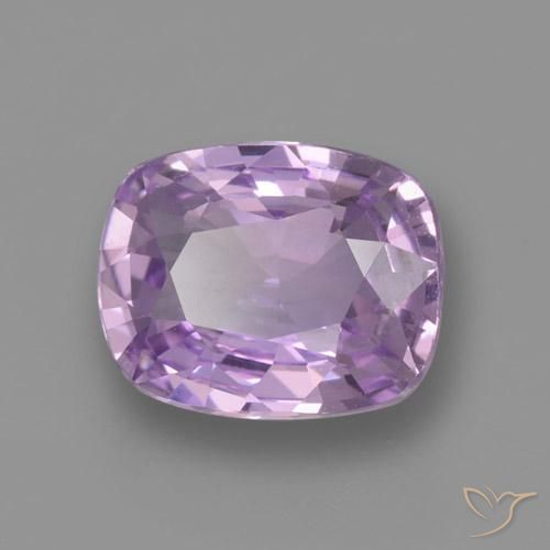 Zafiro Violeta medio natural de 1.08 ct, Forma Cojín, VVS