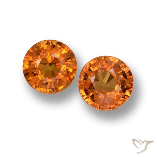 1.23ctw Natural Naranja amarillento Zafiro, Redondo, VVS-VS