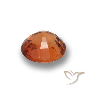 Zafiro Naranja medio natural de 0.59 ct, Redondo, VVS-VS