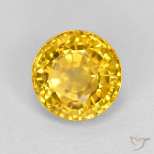 0.75ct Natural Dorado Zafiro, Redondo, VVS-VS