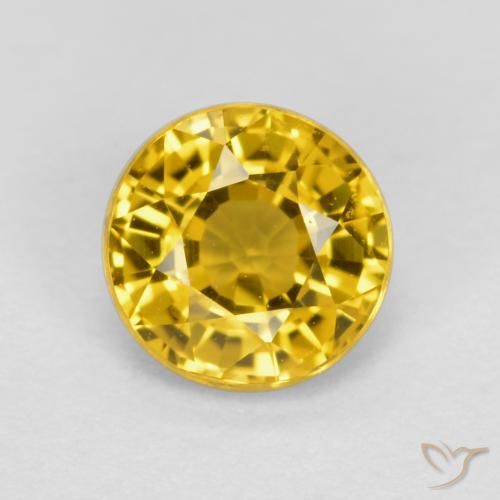 0.69ct Natural Dorado Zafiro, Redondo, VVS-VS