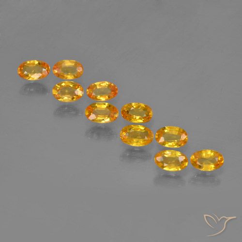 3.45ctw Natural Dorado naranja oscuro Zafiro, Ovalada, VS