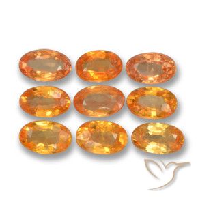 Gemas de Zafiro Naranja claro natural de 2.70 ct, Ovalada, VS