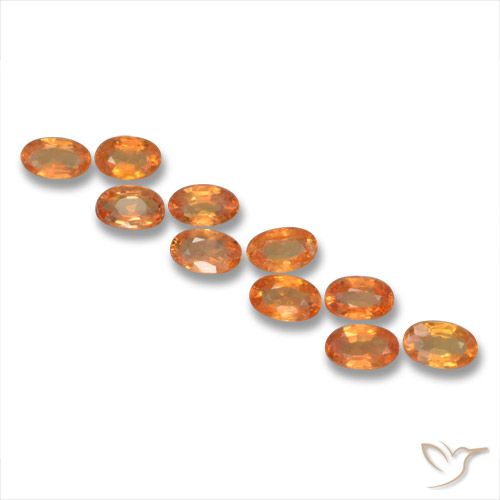 3.45ctw Natural Naranja claro Zafiro, Ovalada, VS