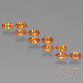 Gemas de Zafiro Naranja claro natural de 1.74 ct, Marquesa, VS