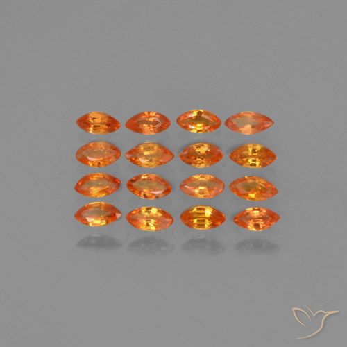 2.50ctw Natural Naranja claro Zafiro, Marquesa, VS