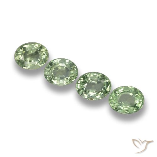3.42ctw Natural Medium Light Green Zafiro, Ovalada, VVS-VS, Photo A