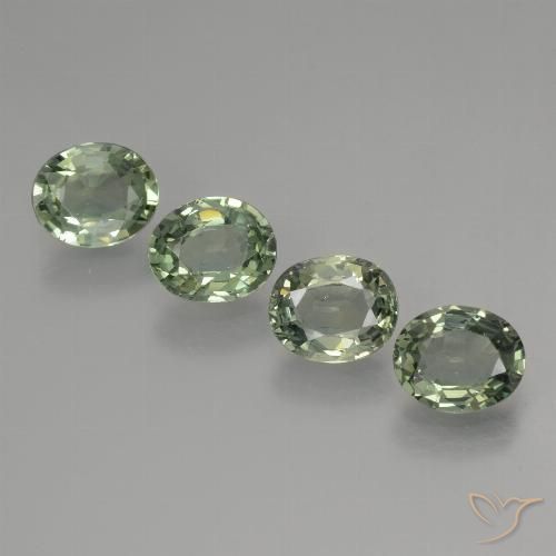 Piedras preciosas de zafiro verde de 2,89 quilates, Oval zafiro suelto de tanzania, Gemas Naturales, 6,1 x 5 mm, Photo A