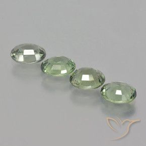 Gemas de Zafiro Verde terroso natural de 3.37 ct, Ovalada, VVS-VS