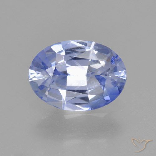 Zafiro azul natural de 0,86 ct, corte óvalo, VS