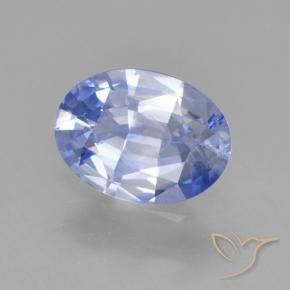 Zafiro azul natural de 0,86 ct, corte óvalo, VS