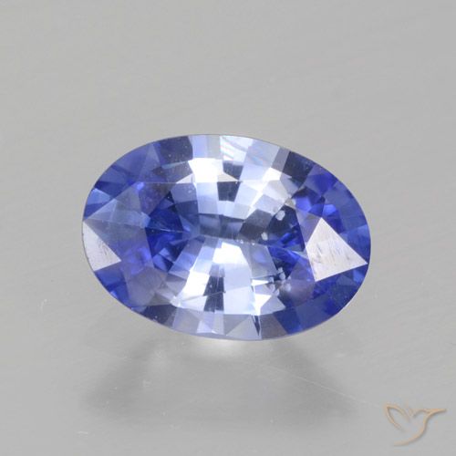 0.75ct Natural Azul pastel Zafiro, Ovalada, VVS-VS