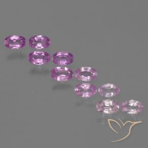 Gemas de Zafiro Púrpura rosáceo intenso natural de 2.47 ct, Ovalada, VS