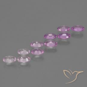 Gemas de Zafiro Púrpura rosáceo intenso natural de 2.47 ct, Ovalada, VS