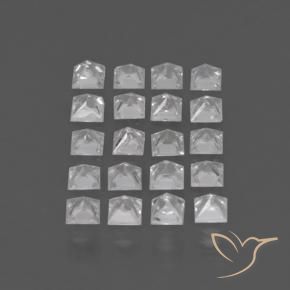Gemas de Zafiro Blanco natural de 1.42 ct, Cuadrado, VS