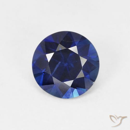 0.58ct Natural Azul crepúsculo Zafiro, Redondo, VVS-VS