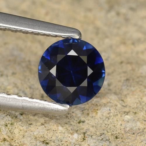 0.57ct Natural Azul crepúsculo Zafiro, Redondo, VVS-VS
