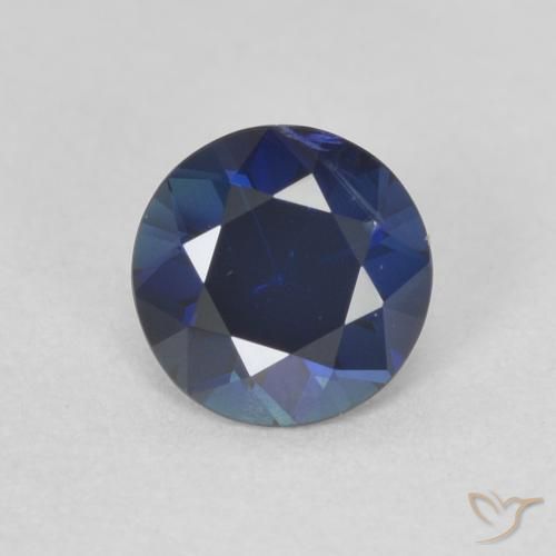 0.51ct Natural Azul crepúsculo Zafiro, Redondo, VVS-VS
