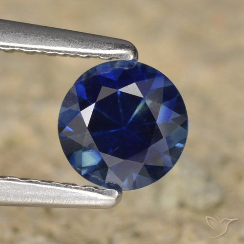 0.60ct Natural Azul crepúsculo Zafiro, Redondo, VVS-VS