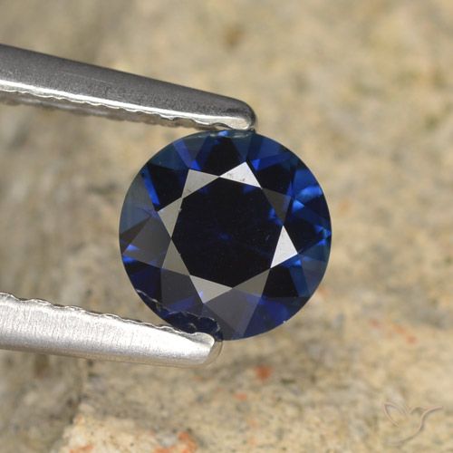 0.57ct Natural Azul crepúsculo Zafiro, Redondo, VVS-VS