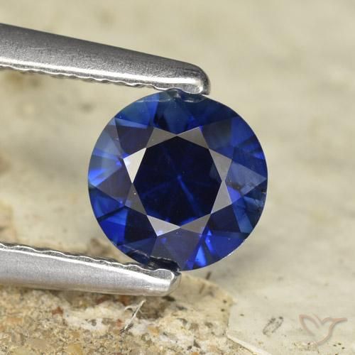 0.56ct Natural Azul crepúsculo Zafiro, Redondo, VVS-VS
