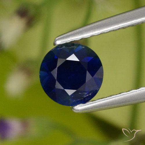 0.77ct Natural Azul crepúsculo Zafiro, Redondo, VVS-VS